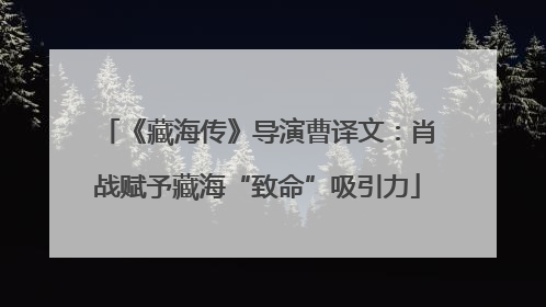 《藏海传》导演曹译文：肖战赋予藏海“致命”吸引力