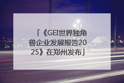 《GEI世界独角兽企业发展报告2025》在郑州发布