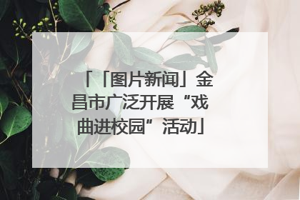 「图片新闻」金昌市广泛开展“戏曲进校园”活动