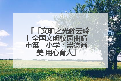 「文明之光耀云岭」全国文明校园曲靖市第一小学：崇德尚美 用心育人
