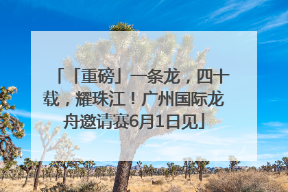 「重磅」一条龙，四十载，耀珠江！广州国际龙舟邀请赛6月1日见