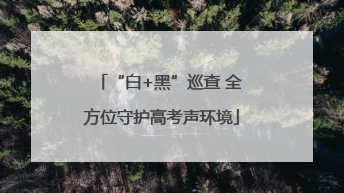 “白+黑”巡查 全方位守护高考声环境