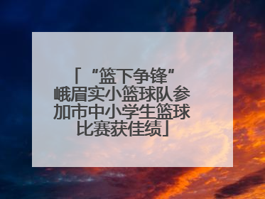 “篮下争锋” 峨眉实小篮球队参加市中小学生篮球比赛获佳绩