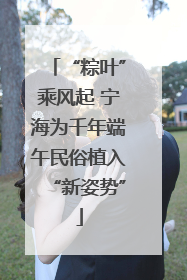 “粽叶”乘风起 宁海为千年端午民俗植入“新姿势”