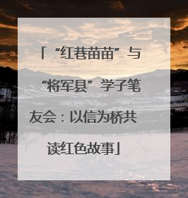 “红巷苗苗”与“将军县”学子笔友会：以信为桥共读红色故事