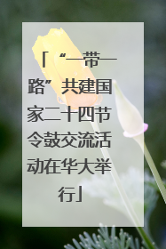 “一带一路”共建国家二十四节令鼓交流活动在华大举行