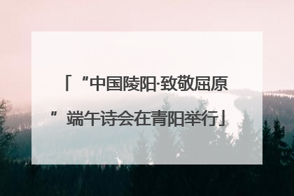 “中国陵阳·致敬屈原”端午诗会在青阳举行