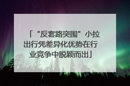 “反套路突围”小拉出行凭差异化优势在行业竞争中脱颖而出