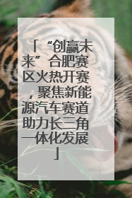 “创赢未来”合肥赛区火热开赛，聚焦新能源汽车赛道助力长三角一体化发展