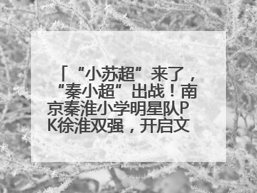 “小苏超”来了，“秦小超”出战！南京秦淮小学明星队PK徐淮双强，开启文武双全之旅