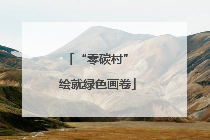 “零碳村” 绘就绿色画卷