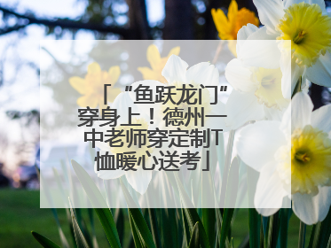 “鱼跃龙门”穿身上！德州一中老师穿定制T恤暖心送考