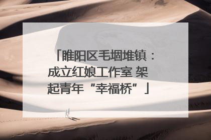 睢阳区毛堌堆镇：成立红娘工作室 架起青年“幸福桥”