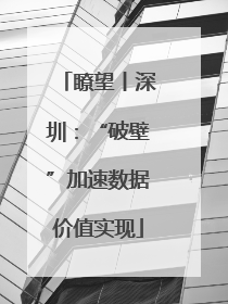 瞭望丨深圳：“破壁”加速数据价值实现