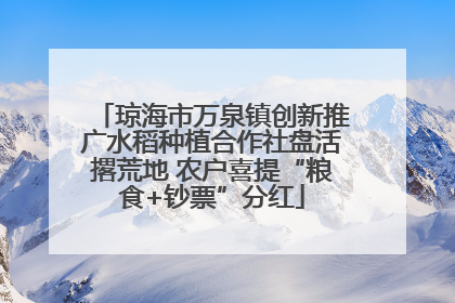 琼海市万泉镇创新推广水稻种植合作社盘活撂荒地 农户喜提“粮食+钞票”分红