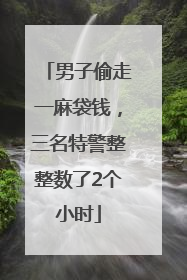 男子偷走一麻袋钱，三名特警整整数了2个小时