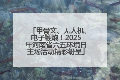 甲骨文、无人机、电子鞭炮！2025年河南省六五环境日主场活动精彩纷呈