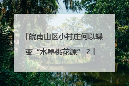 皖南山区小村庄何以蝶变“水墨桃花源”？