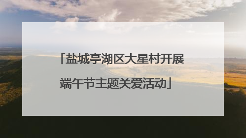 盐城亭湖区大星村开展端午节主题关爱活动