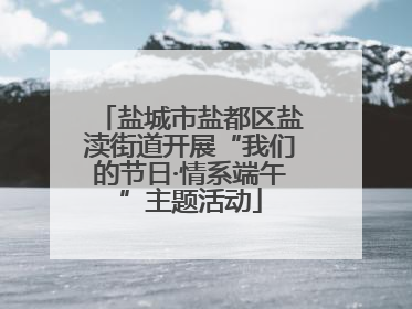 盐城市盐都区盐渎街道开展“我们的节日·情系端午”主题活动