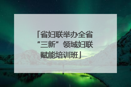 省妇联举办全省“三新”领域妇联赋能培训班