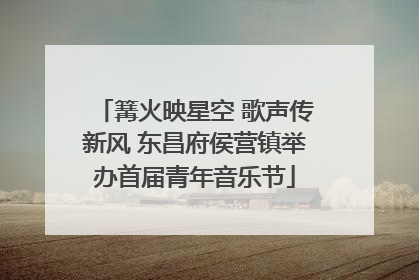 篝火映星空 歌声传新风 东昌府侯营镇举办首届青年音乐节
