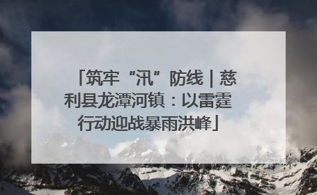 筑牢“汛”防线｜慈利县龙潭河镇：以雷霆行动迎战暴雨洪峰