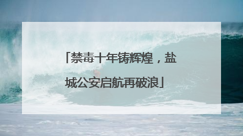 禁毒十年铸辉煌，盐城公安启航再破浪