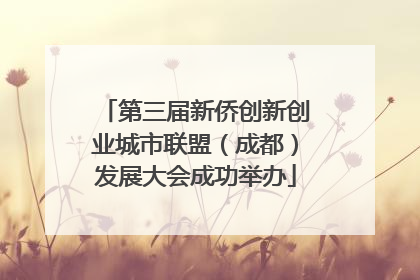 第三届新侨创新创业城市联盟（成都）发展大会成功举办