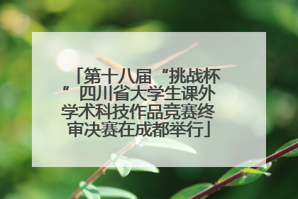 第十八届“挑战杯”四川省大学生课外学术科技作品竞赛终审决赛在成都举行