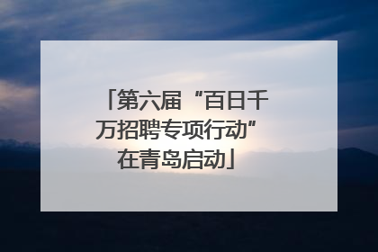 第六届“百日千万招聘专项行动”在青岛启动