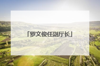 罗文俊任副厅长