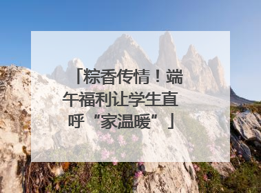 粽香传情！端午福利让学生直呼“家温暖”