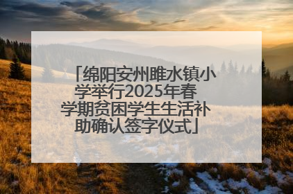 绵阳安州雎水镇小学举行2025年春学期贫困学生生活补助确认签字仪式