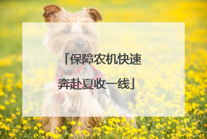 保障农机快速奔赴夏收一线