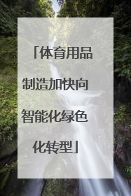 体育用品制造加快向智能化绿色化转型