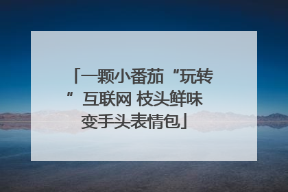 一颗小番茄“玩转”互联网 枝头鲜味变手头表情包