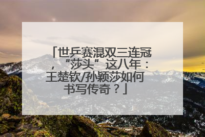 世乒赛混双三连冠，“莎头”这八年：王楚钦/孙颖莎如何书写传奇？