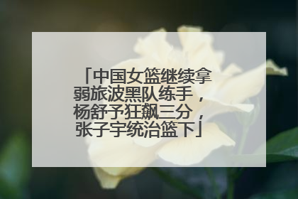 中国女篮继续拿弱旅波黑队练手，杨舒予狂飙三分，张子宇统治篮下