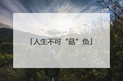 人生不可“菇”负