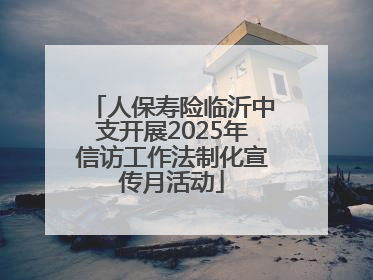 人保寿险临沂中支开展2025年信访工作法制化宣传月活动