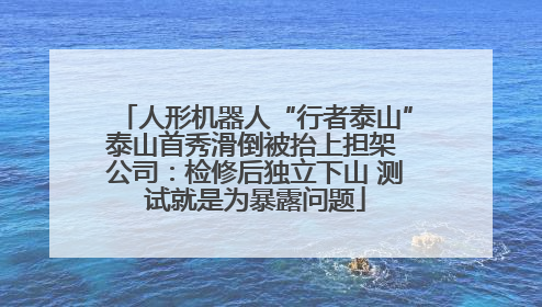 人形机器人“行者泰山”泰山首秀滑倒被抬上担架 公司：检修后独立下山 测试就是为暴露问题