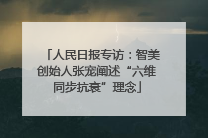 人民日报专访：智美创始人张宠阐述“六维同步抗衰”理念