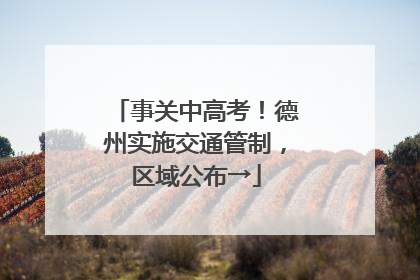 事关中高考！德州实施交通管制，区域公布→