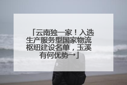 云南独一家！入选生产服务型国家物流枢纽建设名单，玉溪有何优势→