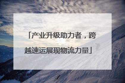 产业升级助力者，跨越速运展现物流力量