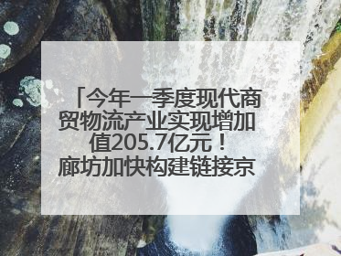 今年一季度现代商贸物流产业实现增加值205.7亿元！廊坊加快构建链接京津冀面向全世界的物流通道