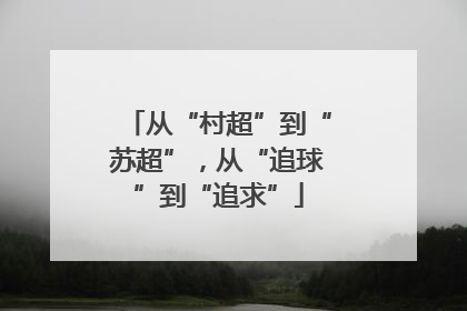 从“村超”到“苏超”，从“追球”到“追求”