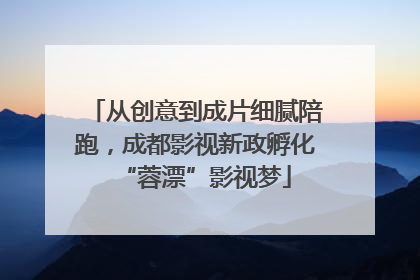 从创意到成片细腻陪跑，成都影视新政孵化“蓉漂”影视梦