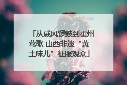 从威风锣鼓到霍州莺歌 山西非遗“黄土味儿”征服观众